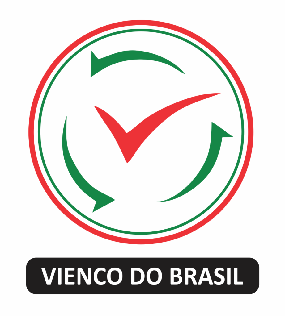 Logo em 3 cores da Vienco do Brasil